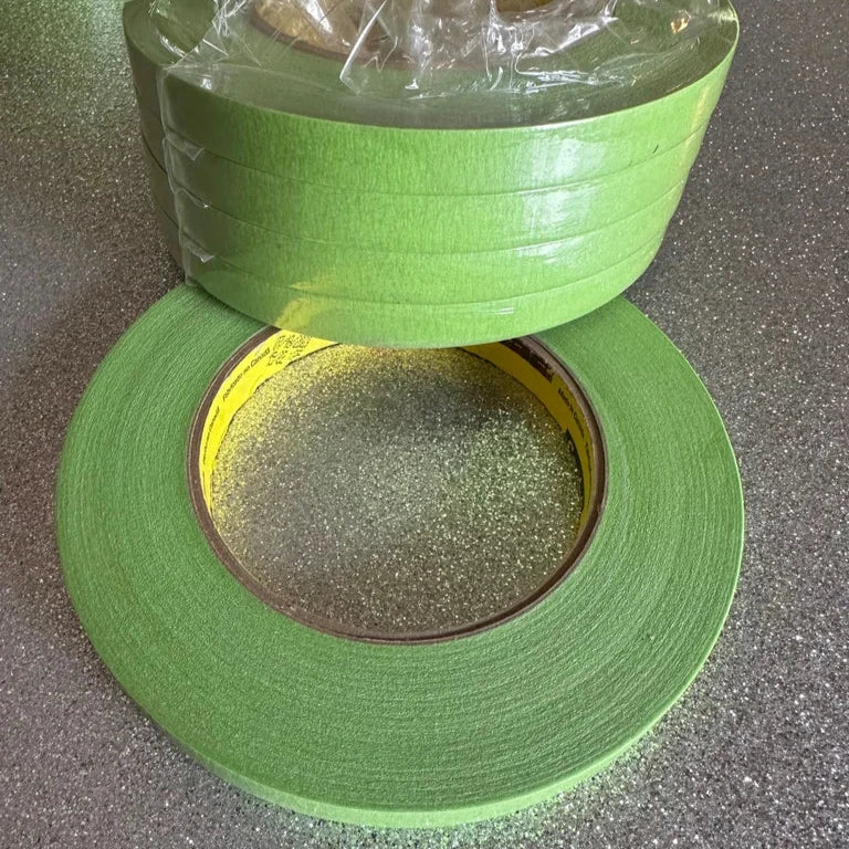 1/2 inch 3M, green masking tape individual rolls