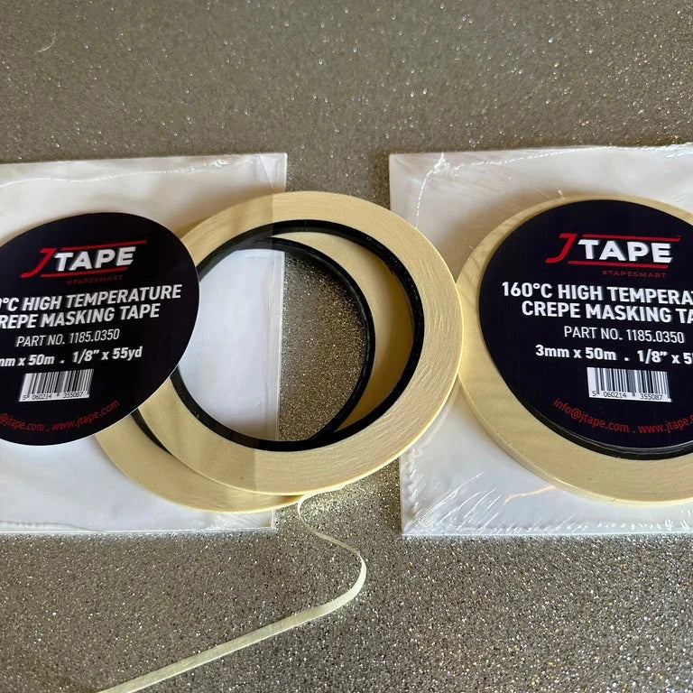 JTAPE High-Performance Masking Tape – 1/8" (3mm) Tan (2 pack)