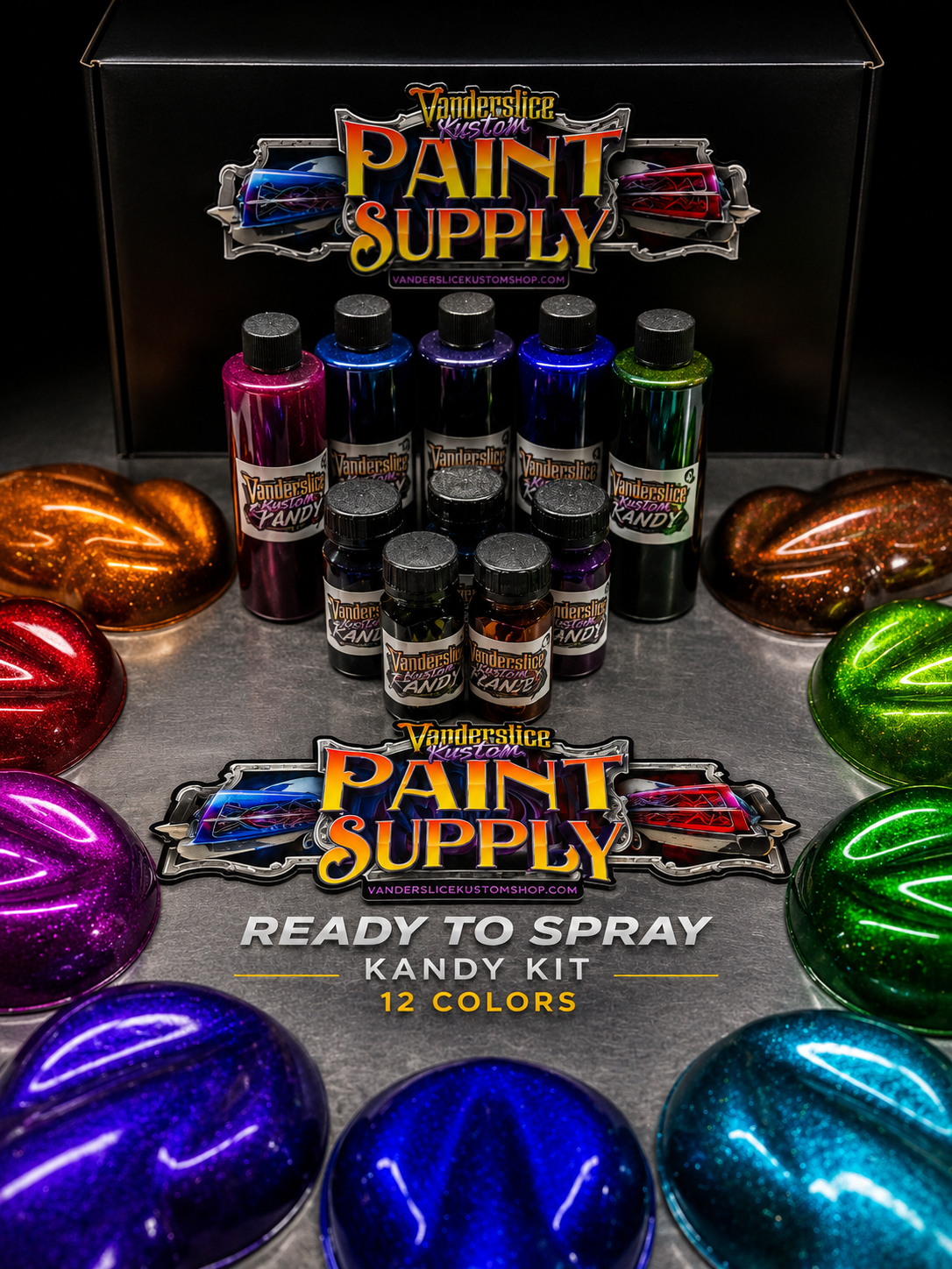 Ready-to-Spray Candy Paint Set-12 Colors