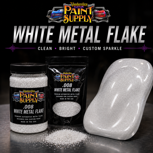 White Metal Flake – Automotive Custom Flake