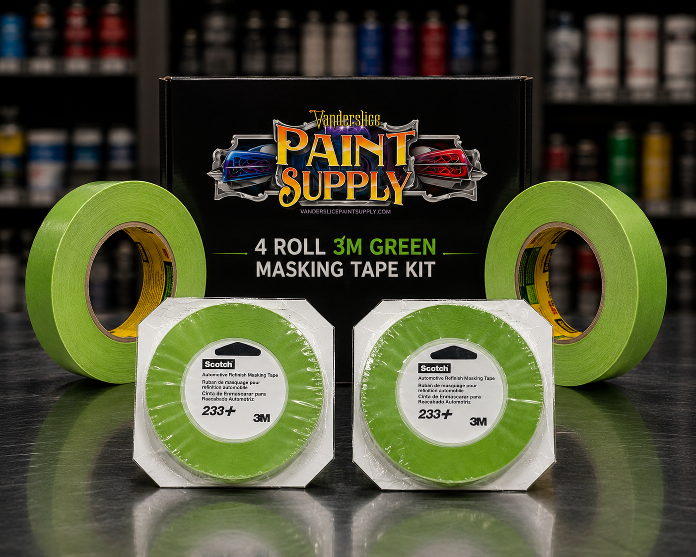 4 roll 3M green masking tape kit