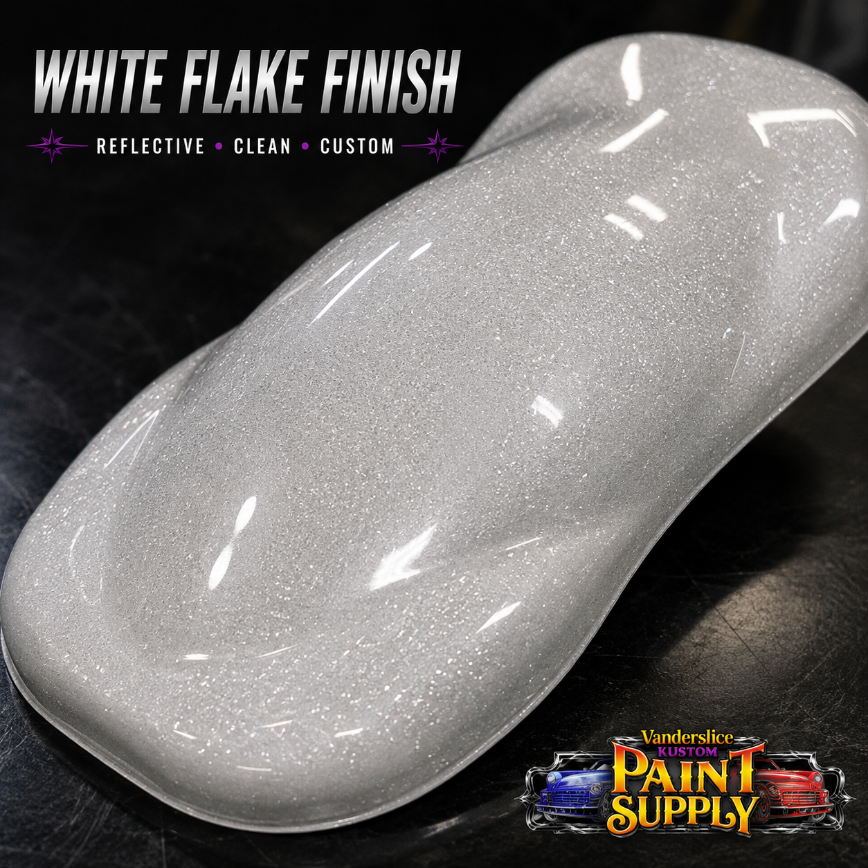 White Metal Flake – Automotive Custom Flake