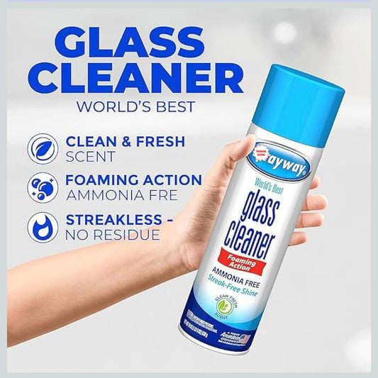 Sprayway 19oz Glass Cleaner – Foaming Action Formula - Streak free shine