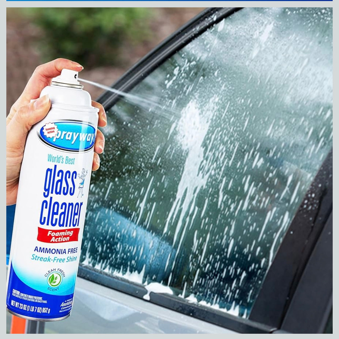 Sprayway 19oz Glass Cleaner – Foaming Action Formula - Streak free shine