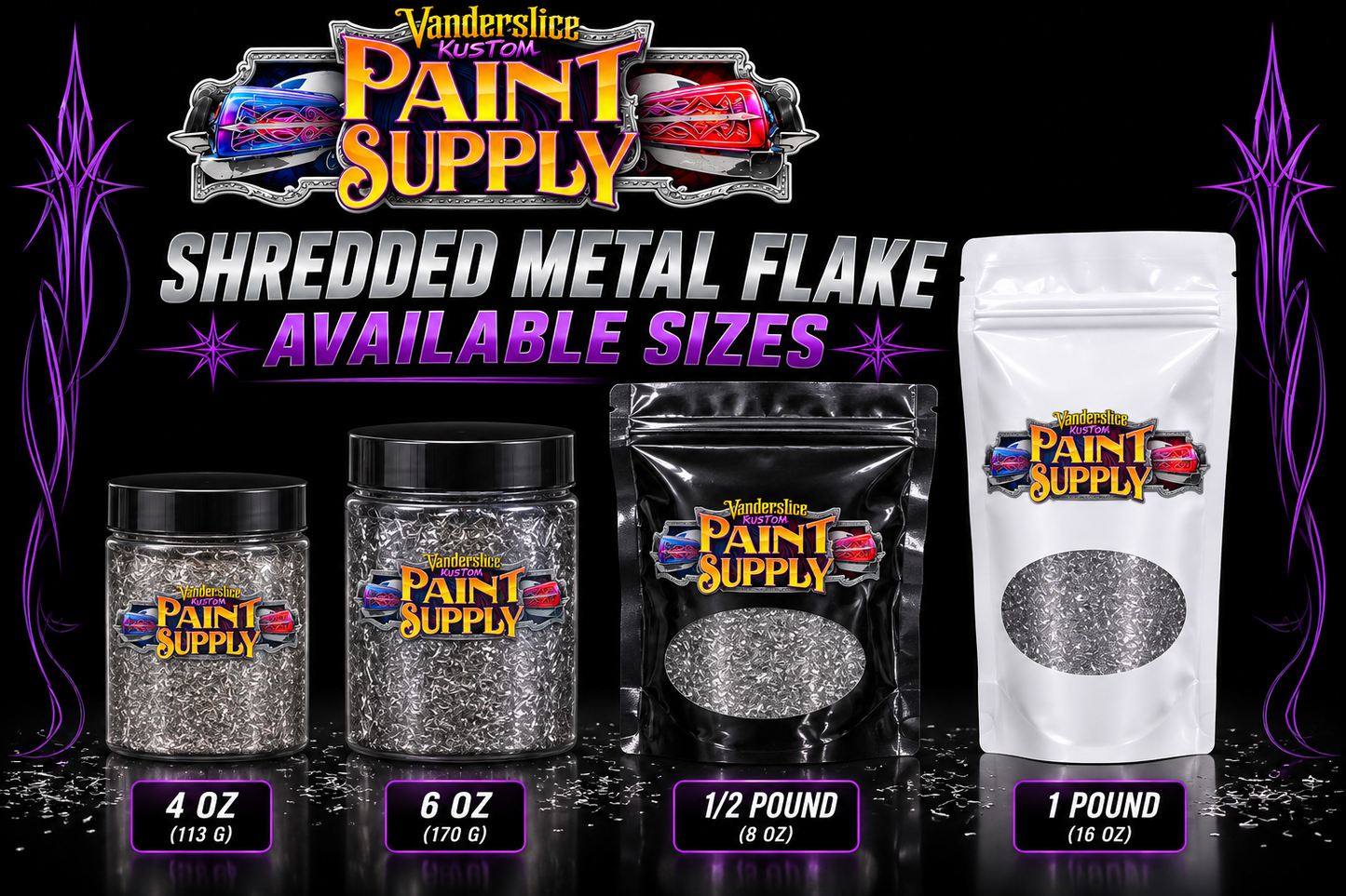 Shredded Metal Flake – Custom Automotive Flake