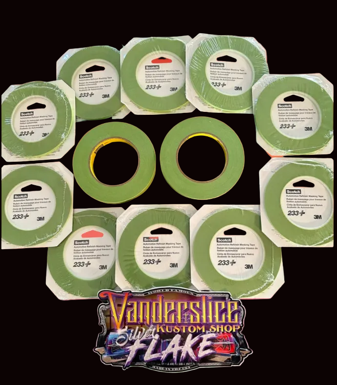 12 Roll 3M Green Automotive Masking Tape Kit-Mixed Sizes (1/8", 1/4", 1/2", 3/4")