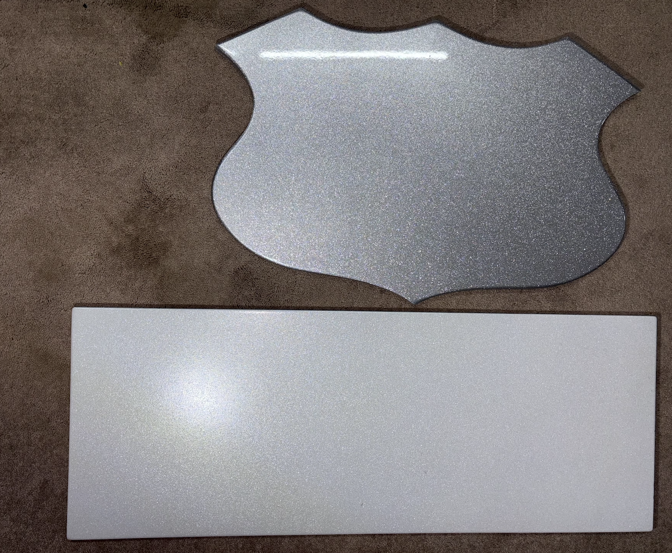 Exclusive White Ice finish-Subtle Pearl Glow MDF Pre-flaked boards
