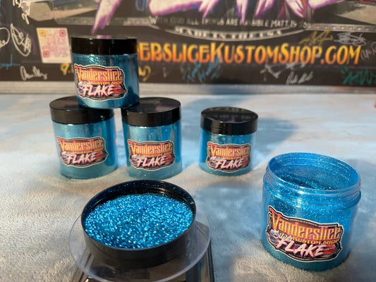 Sky blue flake . 008  6oz.