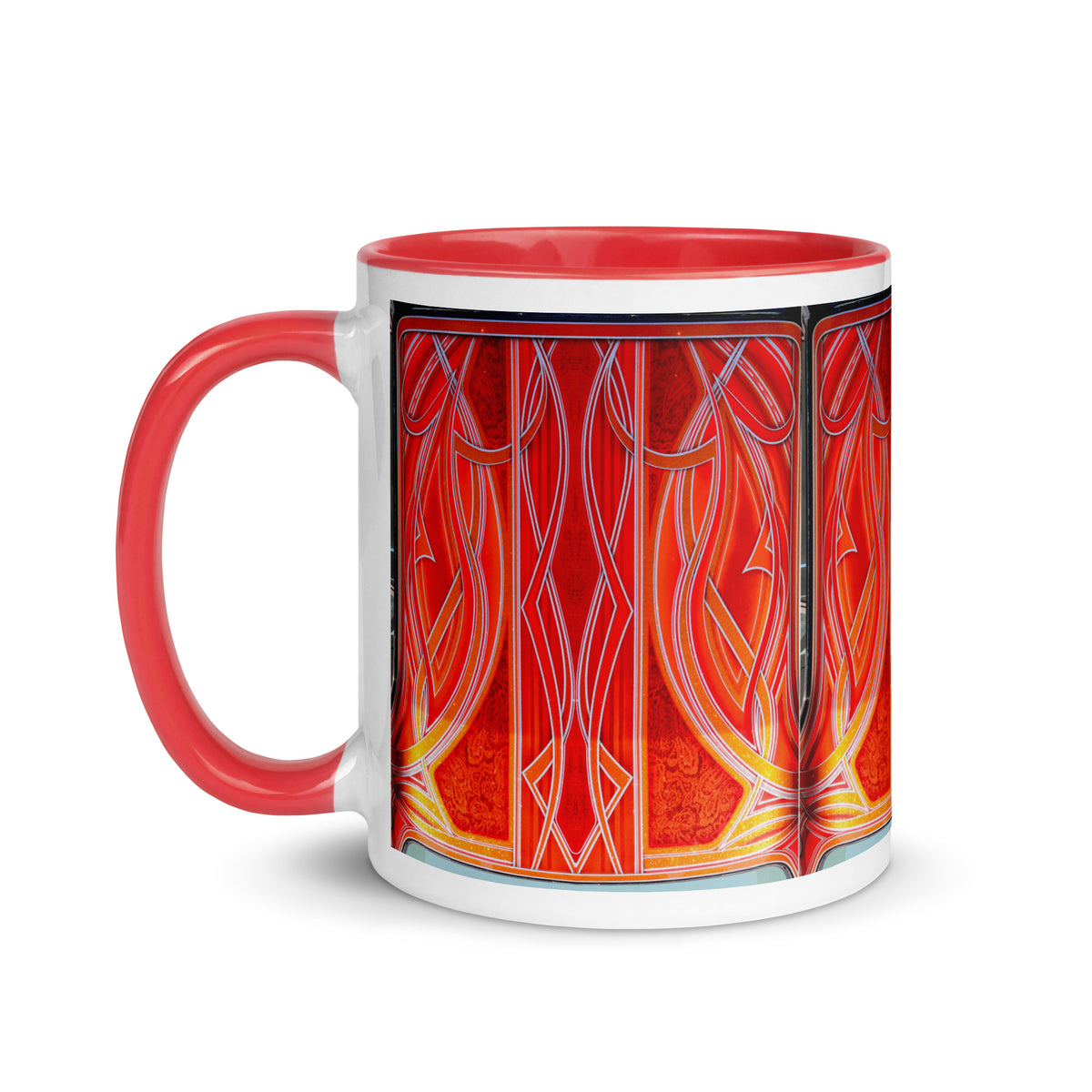 Red Mug Design Red Patterned Mug – Vanderslice Kustom Shop
